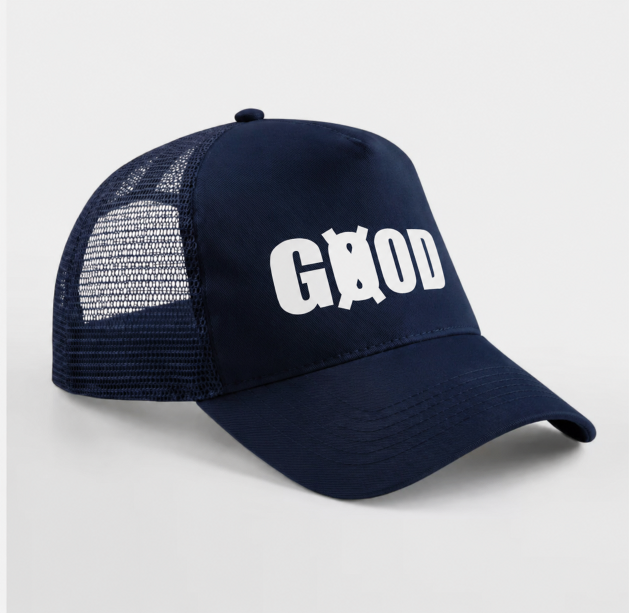 Casquette snapback trucker bleue navy