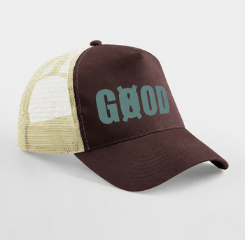 Casquette Trucker Chocolat/Caramel — Logo Kaki | Snapback GØOD