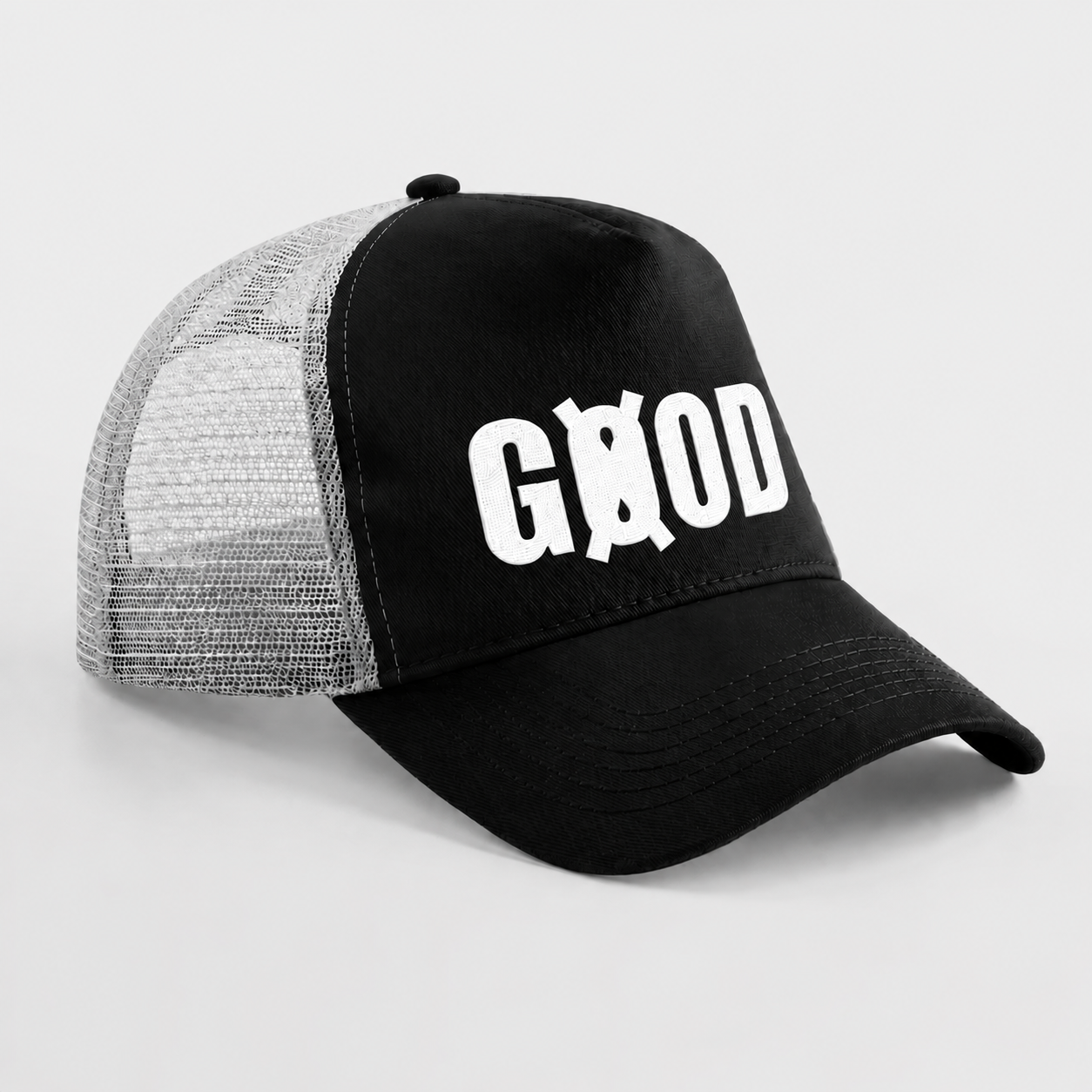 Casquette snapback trucker noir et gris