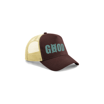 Casquette Trucker Chocolat/Caramel — Logo Kaki | Snapback GØOD