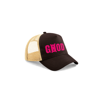Casquette Trucker Marron/Beige — Logo Rose | Snapback GØOD