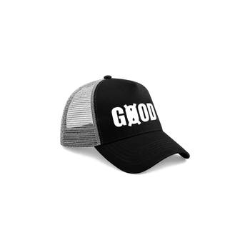 Casquette Trucker Noir/Gris — Logo Blanc | Snapback GØOD