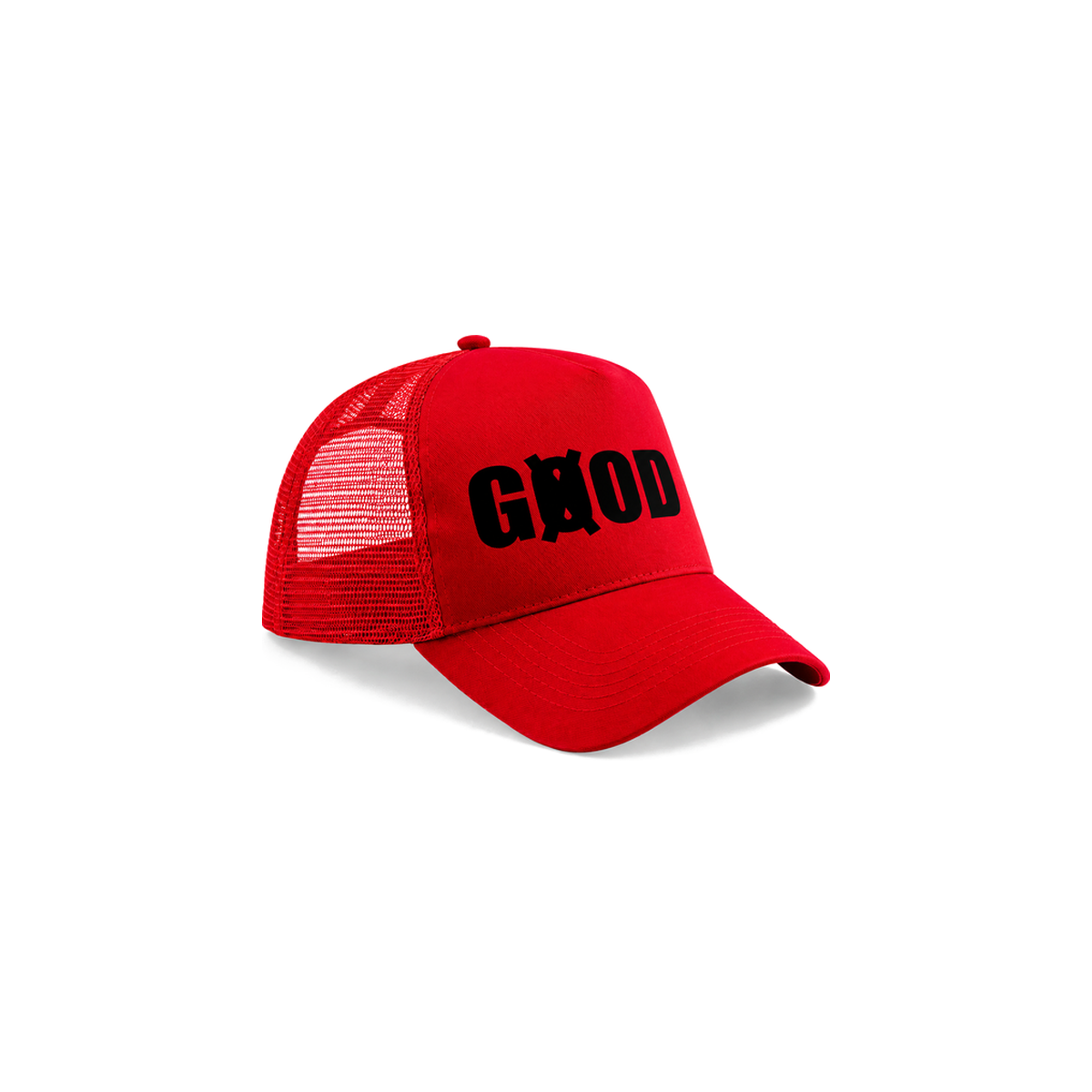 Casquette Trucker Rouge — Logo Noir | Snapback GØOD