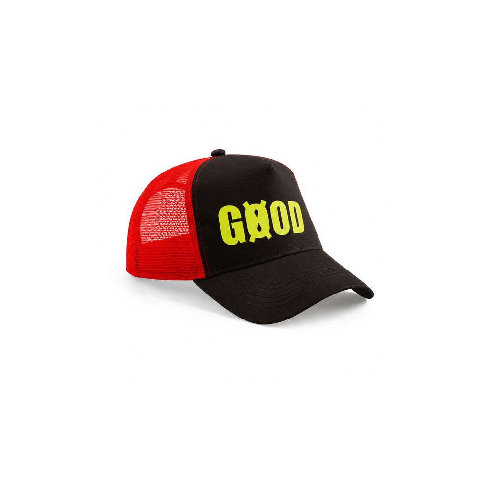 Casquette snapback trucker noir / rouge