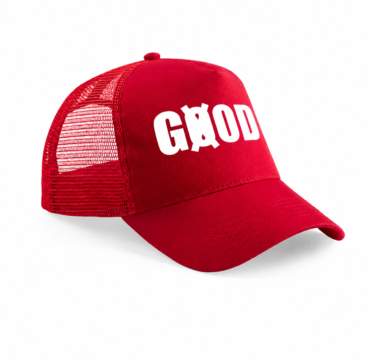 Casquette snapback trucker rouge