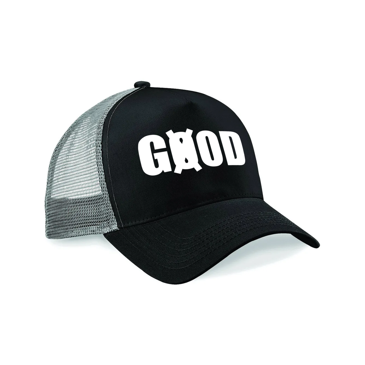 Casquette snapback trucker noir et gris