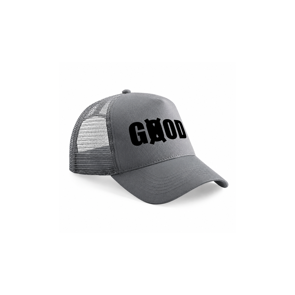 Casquette Trucker Full Gris — Logo Noir | Snapback GØOD
