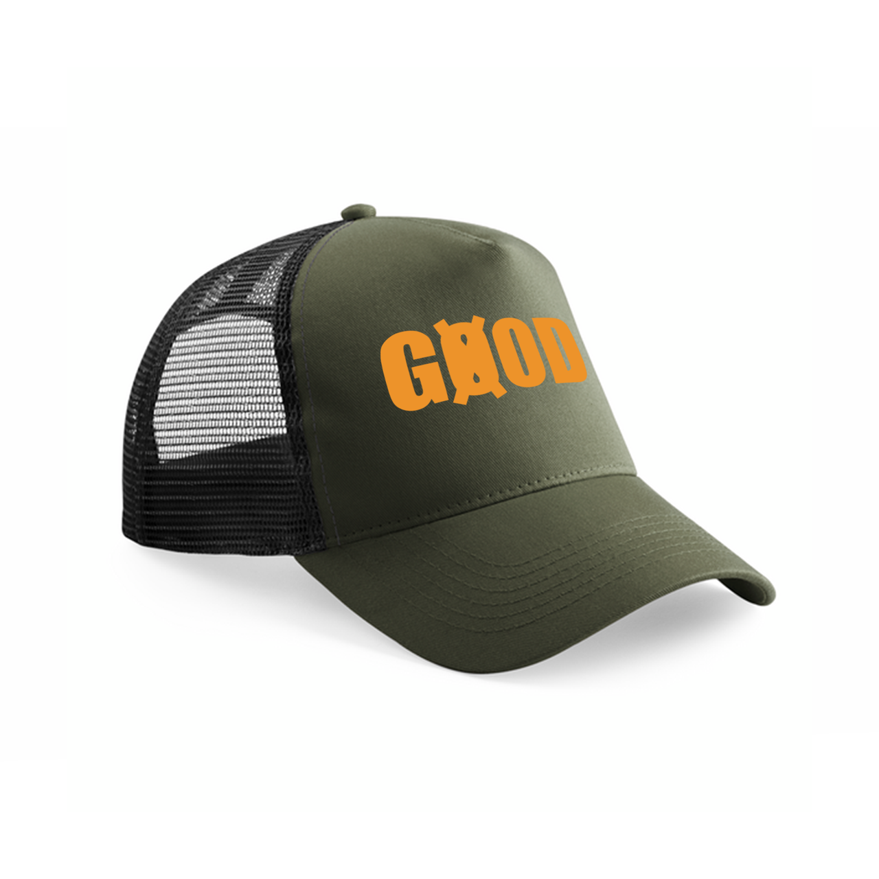 Casquette snapback trucker kaki