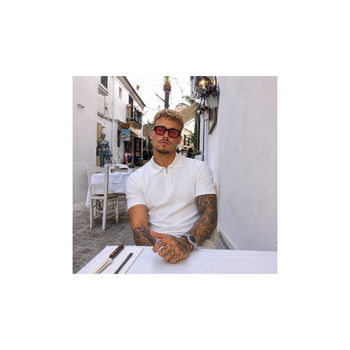 Lunettes de soleil Trust Black Cherry monture noire verres cerise acétate UV400 GOODGOD Paris