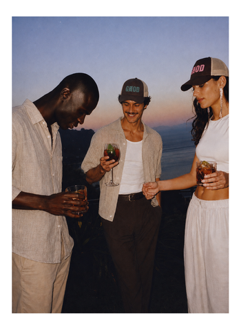 Casquette Trucker Chocolat/Caramel — Logo Kaki - photo GOODGOD Paris 1