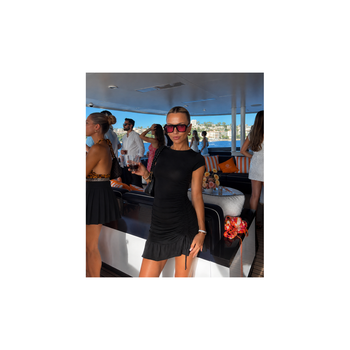 Lunettes de soleil Famous Black Cherry monture noire verres cerise acétate UV400 GOODGOD Paris