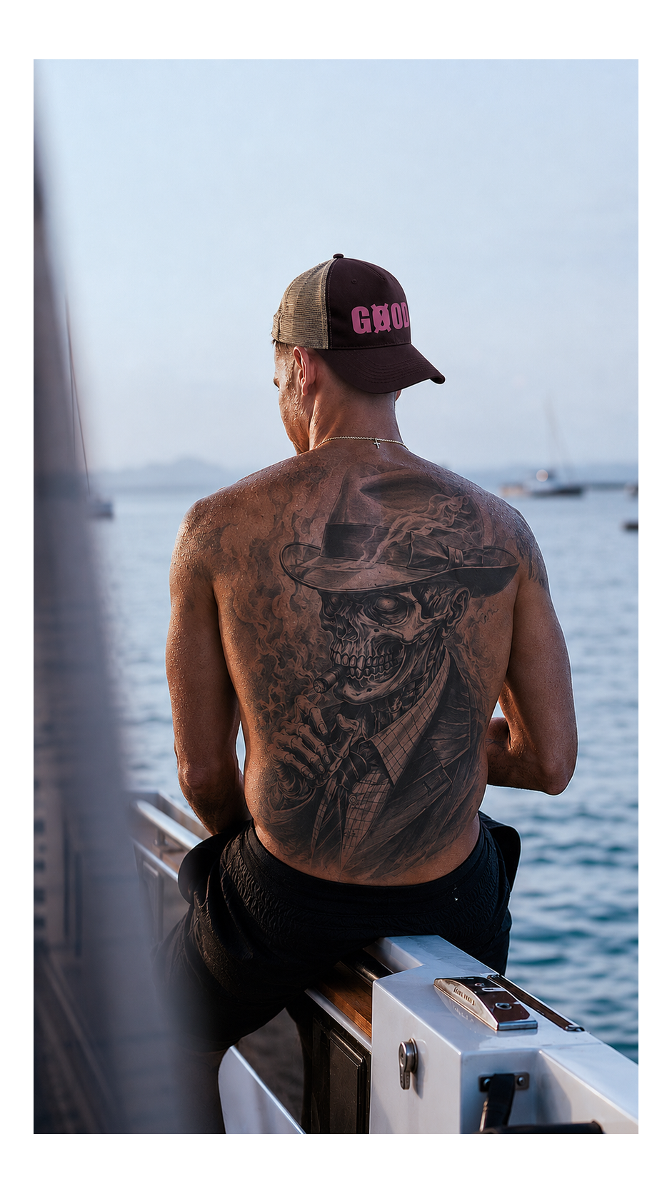 casquette snapback trucker  / caramel - photo GOODGOD Paris 1
