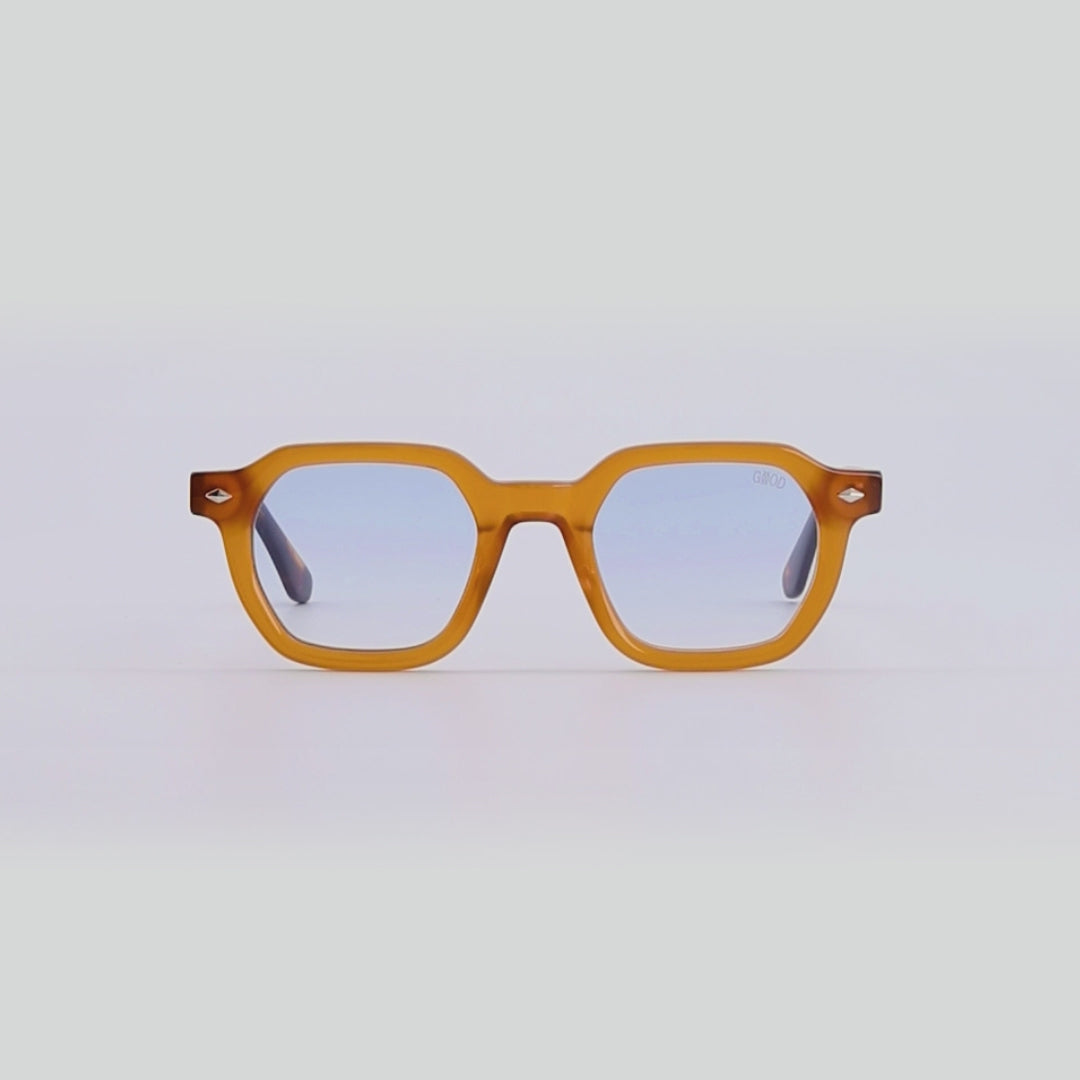 Life Caramel Blue — Lunettes Caramel Verres Bleus